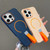 iPhone 17 Pro Max Skin-feel Magnetic TPU Phone Case with Silicone Strap - Dark Blue
