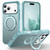iPhone 17 Pro Max Skin-Feel Rotary Damping Bracket MagSafe Phone Case - Lake Blue