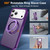 iPhone 17 Pro Max Skin-Feel Rotary Damping Bracket MagSafe Phone Case - Purple