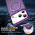 iPhone 17 Pro Max Skin-Feel Rotary Damping Bracket MagSafe Phone Case - Purple