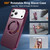 iPhone 17 Pro Max Skin-Feel Rotary Damping Bracket MagSafe Phone Case - Wine Red