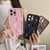 iPhone 17 Pro Max Soft Silicone 3D Bowknot Pearl Phone Case with Beaded Wrist Strap - Black