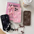 iPhone 17 Pro Max Soft Silicone 3D Bowknot Pearl Phone Case with Beaded Wrist Strap - Coffee