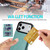 iPhone 17 Pro Max Solid Color Card Slots Bracket PU Phone Case - Mint Green