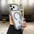 iPhone 17 Pro Max Solid Color Edge Transparency MagSafe Magnetic Phone Case with Wrist Strap - Grey