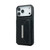 iPhone 17 Pro Max Solid Color Metal Buckle Card Slots Bag Phone Case - Black