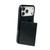 iPhone 17 Pro Max Solid Color Metal Buckle Card Slots Bag Phone Case - Black
