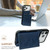 iPhone 17 Pro Max Solid Color Metal Buckle Card Slots Bag Phone Case - Blue