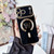 iPhone 17 Pro Max Solid Color Side Electroplating Butterfly MagSafe TPU Phone Case - Black