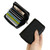 iPhone 17 Pro Max Solid Color Zipper 11-Card Slots Bag Phone Case with Lanyard - Black