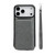 iPhone 17 Pro Max Solid Color Zipper 11-Card Slots Bag Phone Case with Lanyard - Grey
