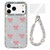 iPhone 17 Pro Max Sparkling IMD Colorful Bow Phone Case with Bracelet - Glitter Transparent