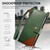 iPhone 17 Pro Max Splicing Zipper Wallet Vegan Leather Phone Case with Strap - Green