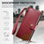 iPhone 17 Pro Max Splicing Zipper Wallet Vegan Leather Phone Case with Strap - Red