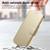 iPhone 17 Pro Max Splitable Electroplated MagSafe RFID Anti-theft Leather Phone Case with Lens Film - Gold