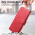 iPhone 17 Pro Max Splitable Electroplated MagSafe RFID Anti-theft Leather Phone Case with Lens Film - Red