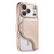 iPhone 17 Pro Max Splitable Electroplated MagSafe RFID Anti-theft Leather Phone Case with Lens Film - Rose Gold