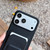 iPhone 17 Pro Max Square Folding Card Bag Holder Phone Case - Brown