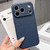 iPhone 17 Pro Max Transforms Into 17 Series Large Window Frosted Lychee Texture Phone Case - Dark Blue