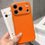 iPhone 17 Pro Max Transforms Into 17 Series Large Window Frosted Lychee Texture Phone Case - Orange