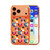 iPhone 17 Pro Max Transparent Crystal Red Heart Pattern Phone Case - Orange