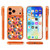 iPhone 17 Pro Max Transparent Crystal Red Heart Pattern Phone Case - Orange