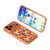 iPhone 17 Pro Max Transparent Crystal Red Heart Pattern Phone Case - Orange