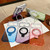iPhone 17 Pro Max Transparent Gradient Metal Ring Holder MagSafe Phone Case - Black