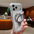 iPhone 17 Pro Max Transparent Pivot Metal Holder Magnetic Phone Case - Grey