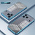 iPhone 17 Pro Max Transparent Plating Fine Hole Phone Case - Blue