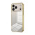 iPhone 17 Pro Max Transparent Plating Fine Hole Phone Case - Gold