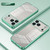 iPhone 17 Pro Max Transparent Plating Fine Hole Phone Case - Green