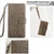iPhone 17 Pro Max Tree & Deer Embossed Leather Phone Case - Grey