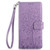 iPhone 17 Pro Max Tree & Deer Embossed Leather Phone Case - Purple