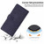 iPhone 17 Pro Max Tree Cat Embossed Flip Vegan Leather Phone Case - Dark Blue