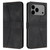 iPhone 17 Pro Max Triangle Solid Color Leather Phone Case - Black