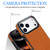 iPhone 17 Pro Max Tri-fold Holder Leather Phone Case with Card Slot - Brown