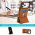 iPhone 17 Pro Max Tri-fold Holder Leather Phone Case with Card Slot - Brown
