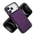 iPhone 17 Pro Max Tri-fold Holder Leather Phone Case with Card Slot - Dark Purple
