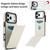 iPhone 17 Pro Max Tri-fold Holder Leather Phone Case with Card Slot - White