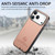 iPhone 17 Pro Max Twill Fabric Leather Skin Back Phone Case - Pink