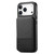 iPhone 17 Pro Max Twill Fabric Leather Vertical Flip RFID Card Bag Phone Case - Black