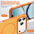 iPhone 17 Pro Max Two-colors Imitation Original Magsafe PC Hybrid TPU Phone Case - Orange