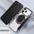 iPhone 17 Pro Max Ultra-thin Magnetic Plating Vegan Leather Phone Case - Black