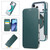 iPhone 17 Pro Max Ultra-thin Magnetic Plating Vegan Leather Phone Case - Blackish Green