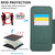 iPhone 17 Pro Max Ultra-thin Magnetic Plating Vegan Leather Phone Case - Blackish Green