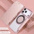 iPhone 17 Pro Max Ultra-thin Magnetic Plating Vegan Leather Phone Case - Rose Gold