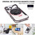 iPhone 17 Pro Max Ultra-thin Rotation Holder Magnetic Plating Vegan Leather Phone Case - Black