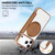 iPhone 17 Pro Max Ultra-thin Rotation Holder Magnetic Plating Vegan Leather Phone Case - Brown