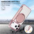 iPhone 17 Pro Max Ultra-thin Rotation Holder Magnetic Plating Vegan Leather Phone Case - Rose Gold